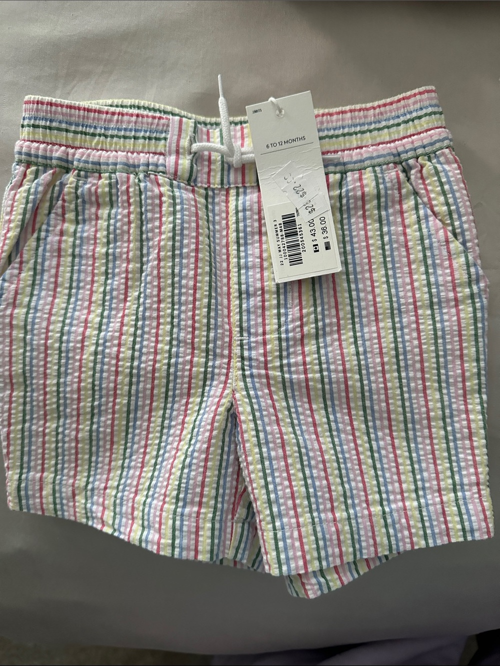 NWT Janie and Jack Seersucker Stripe Shorts